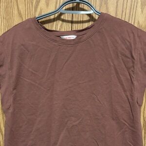 Joe Fresh Short Sleeve Crewneck Top in Brown
